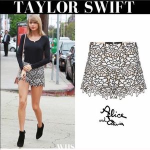 Alice + Olivia guipure lace shorts 8